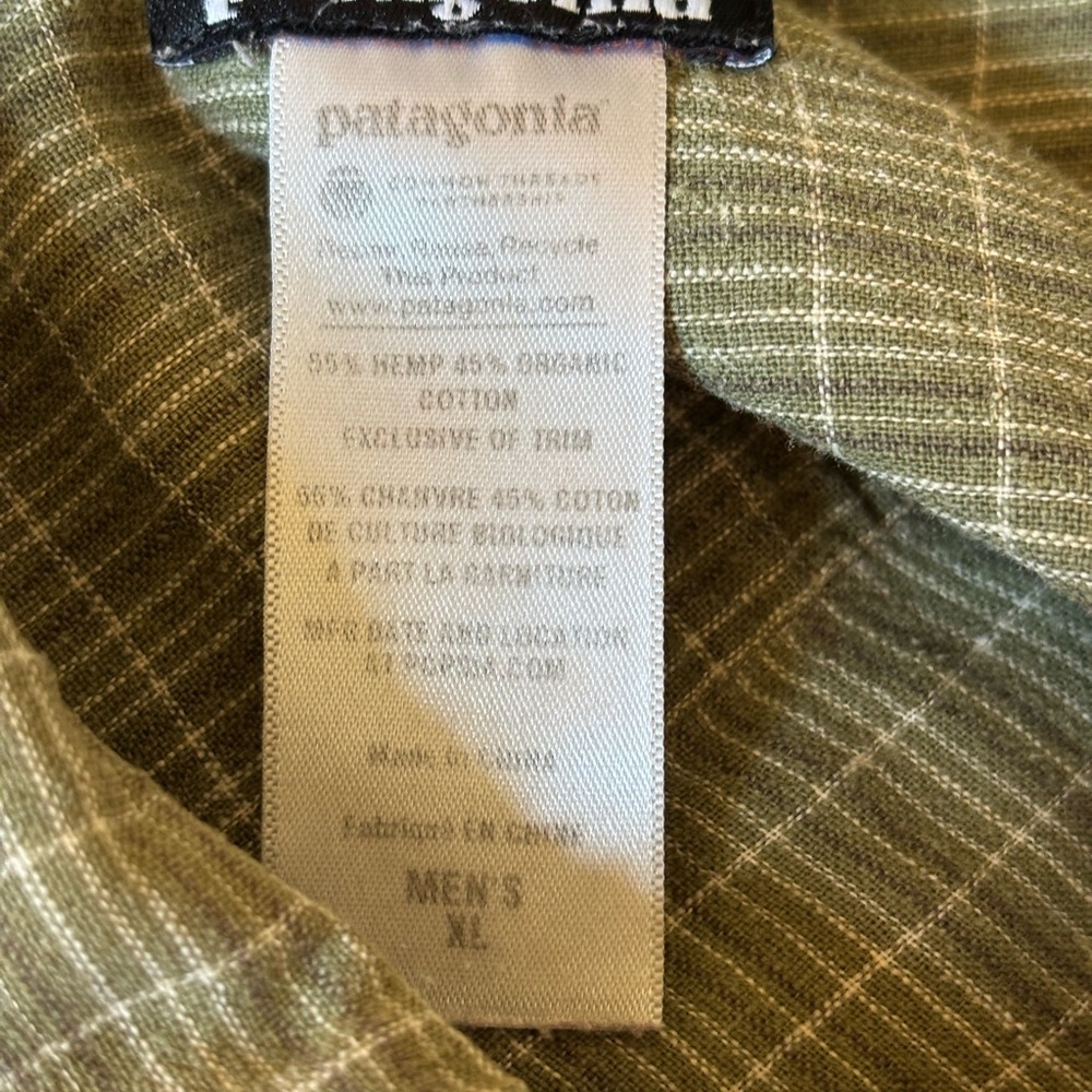 Patagonia Olive Checkered Short Sleeve Shirt - Picture 2 of 3